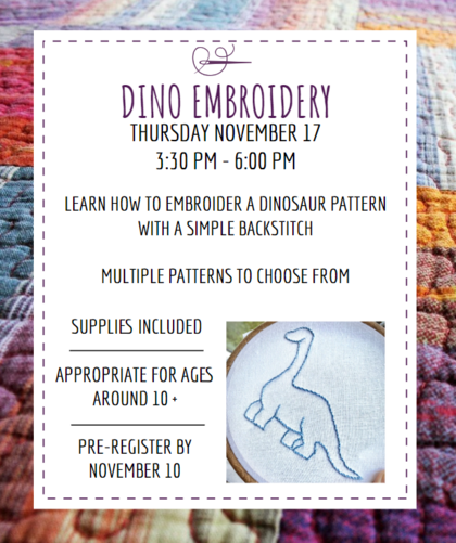 Dino Embroidery